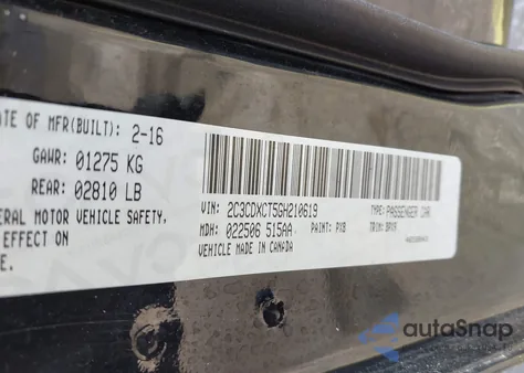 2016 Dodge Charger R/T z USA, uszkodzony, nr VIN 2C3CDXCT5GH210619